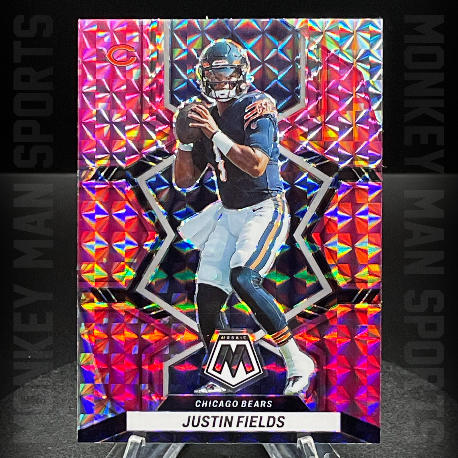 2022 Mosaic Football - Justin Fields - #33 PINK MOSAIC MINT