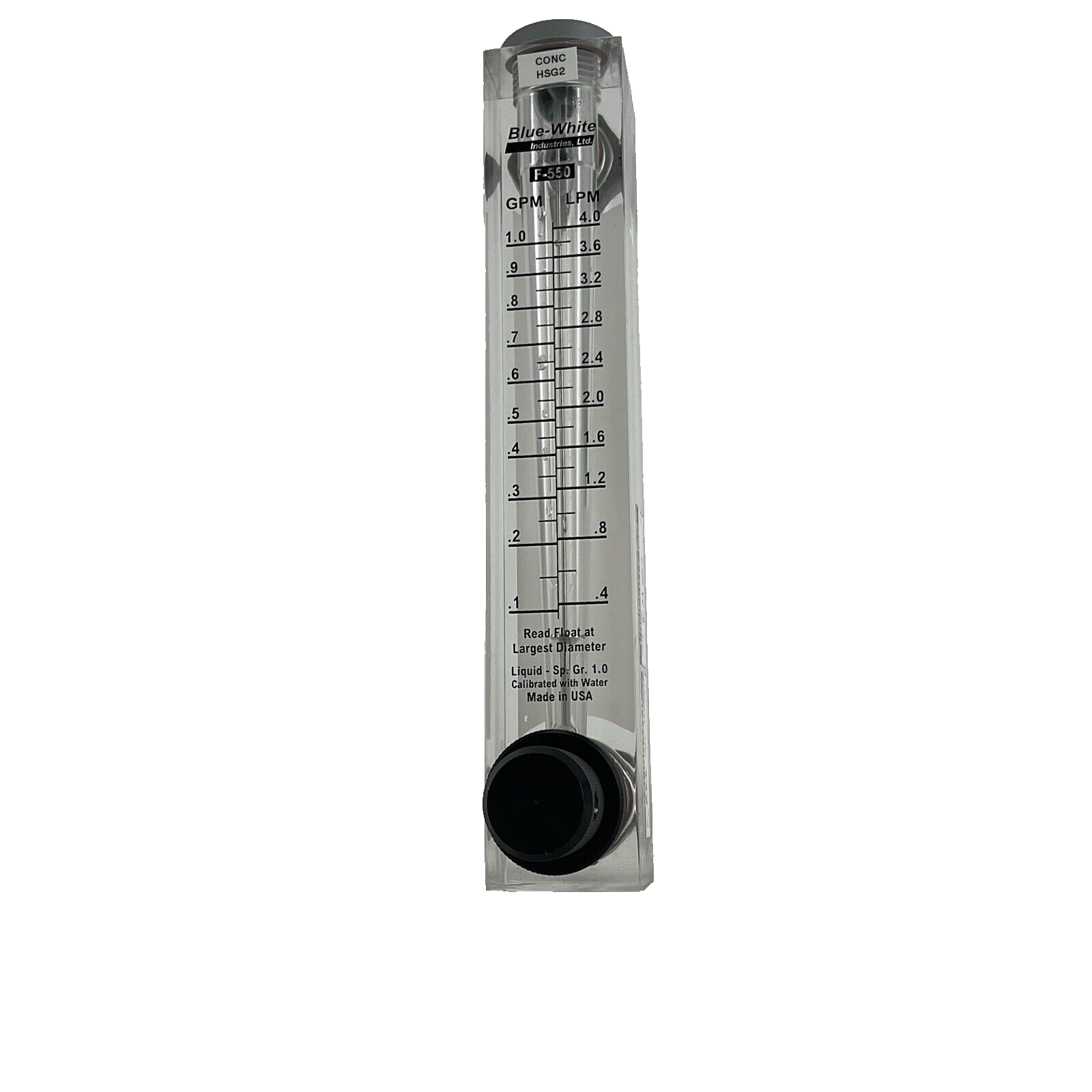 Blue-White Industries F-550 Flowmeter