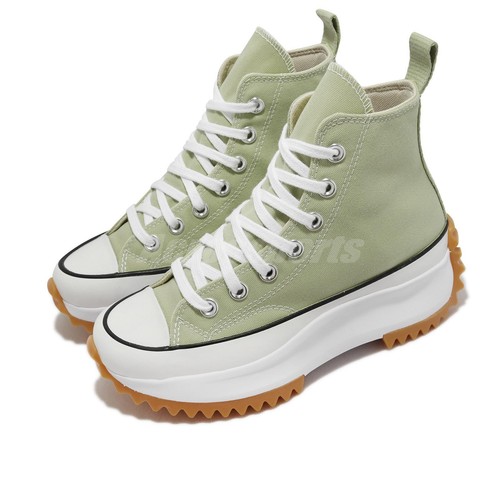 

Converse Run Star Hike HI Green White Gum Мужчины Унисекс Повседневная платформа A00552C, Зеленый, Run Star Hike Hi