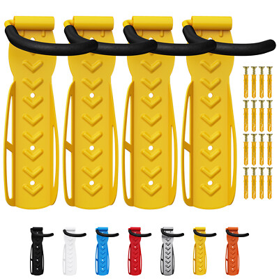 4 x WELLGRO Wand Fahrradhalter Stahl Fahrrad Wandhalterung Haken Fahrradständer