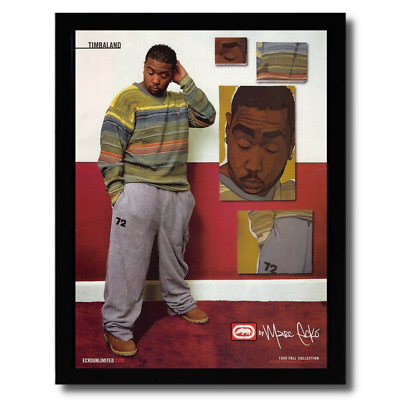 1999 Marc Ecko Clothing Timbaland Framed Print Ad/Poster Man Cave Bar Art Decor
