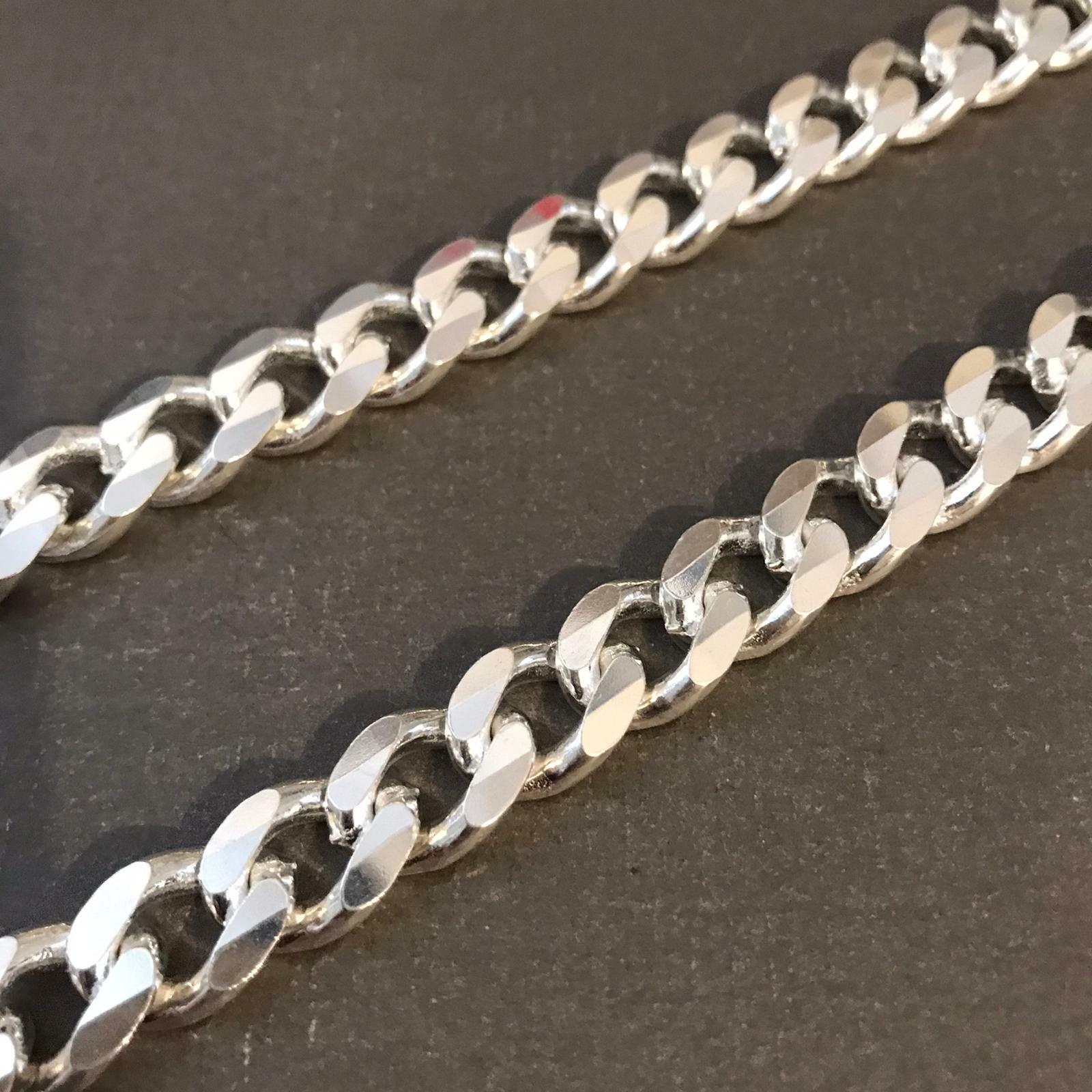Pre-owned Handmade Mens Tight Curb Cuban Link Chain Necklace 925 Sterling Silver 26 Inch 11mm 142gr