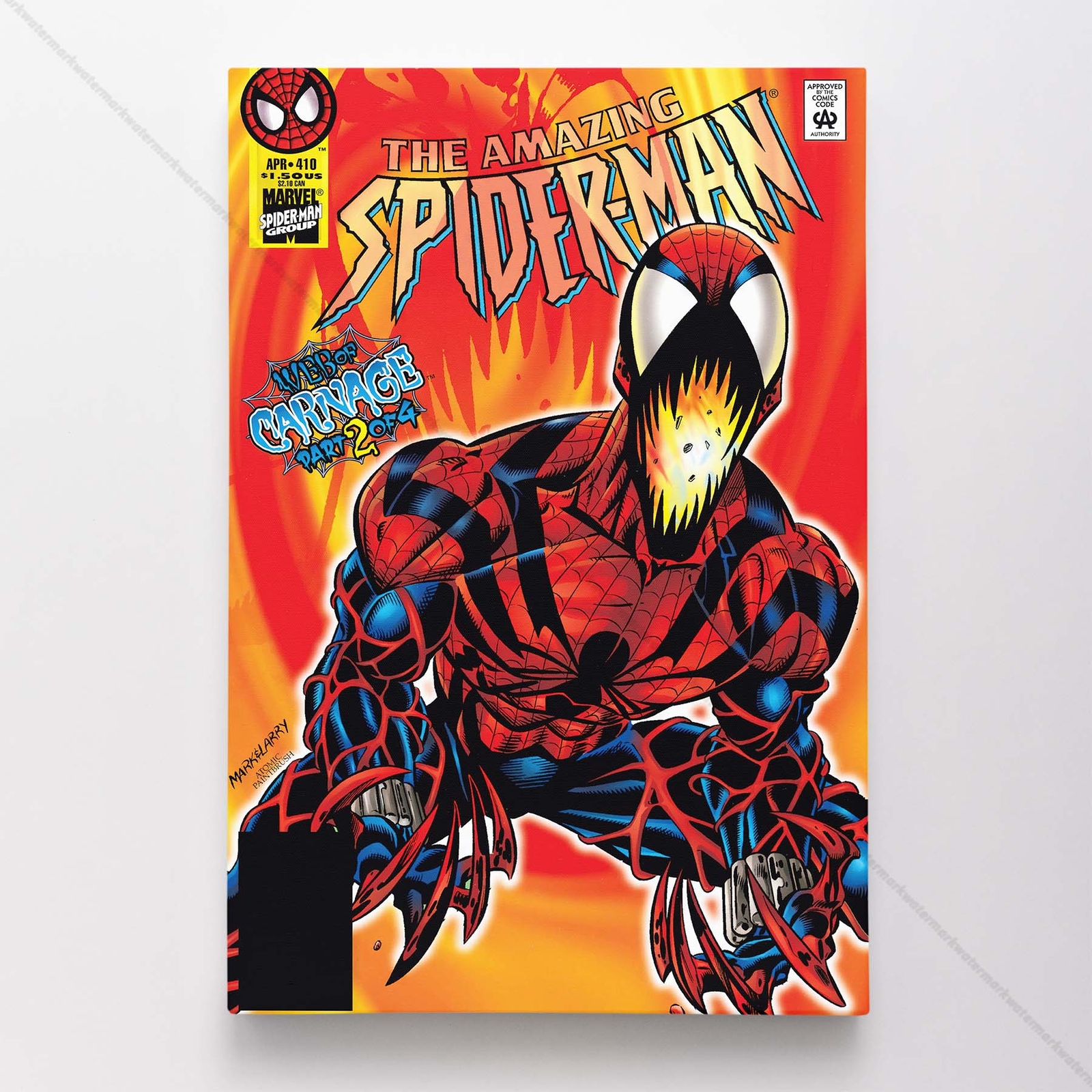 The Amazing Spider-Man #410 Poster Canvas Spiderman Marvel Comic Book Print