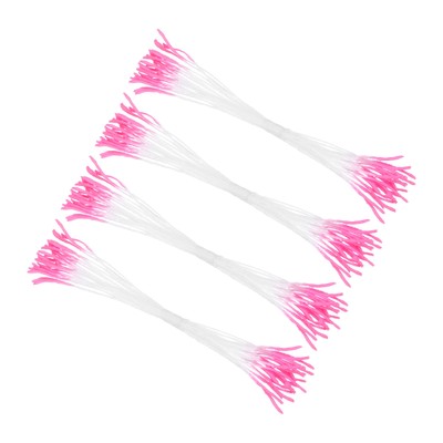 100-Pack Mini Double Heads Artificial Flower Stamen Pistil [Rose Red]