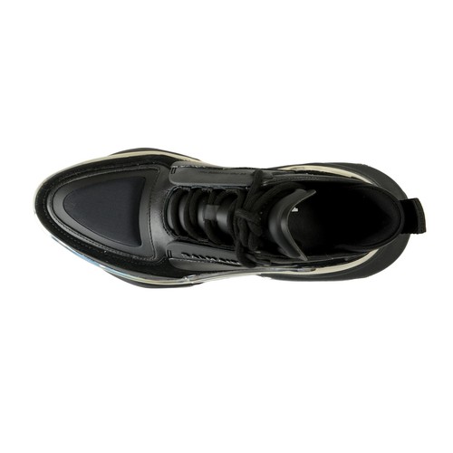 BALMAIN BALMAIN WOMEN'S "B BOLD" CANVAS & LEATHER ATHLETIC SNEAKERS SHOES US 7 EUR 37