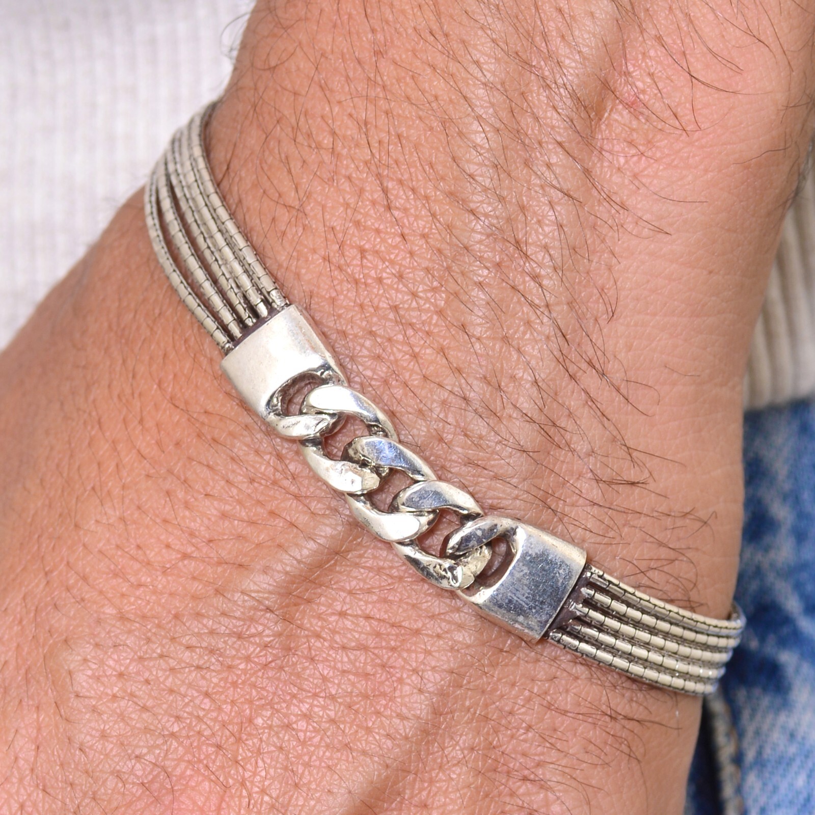 70-80’s BAYANIHAN SV925 LINK BRACELET Ca. 1970 8.5