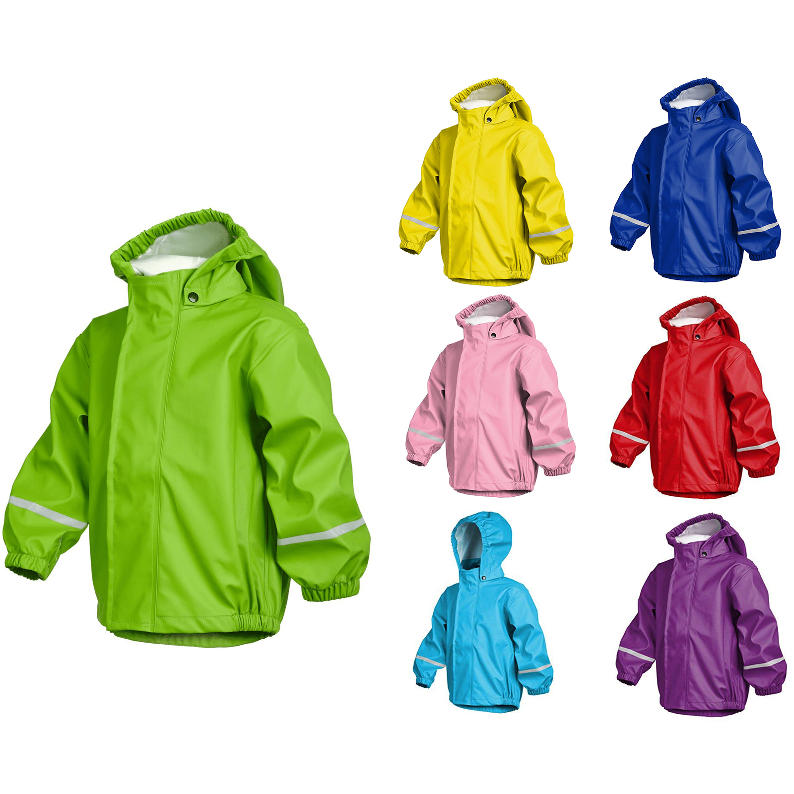 smileBaby Regenjacke Regenmantel wasserdicht abnehmbare Kapuze Kinder Jacke