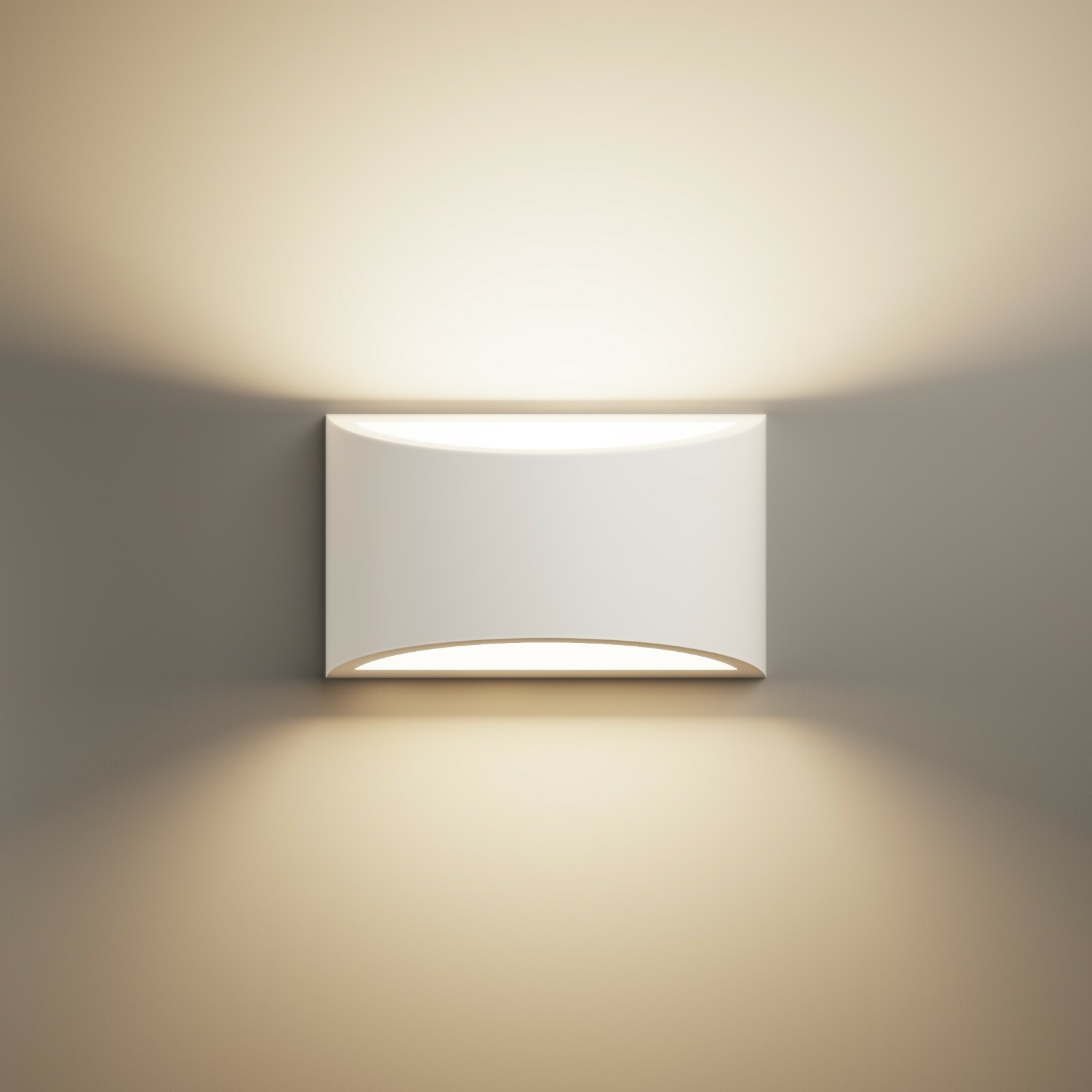 Up Down Indoor LED Plaster Ceramic Uplighter Wall Light Paintable Gypsum Sconce eBay