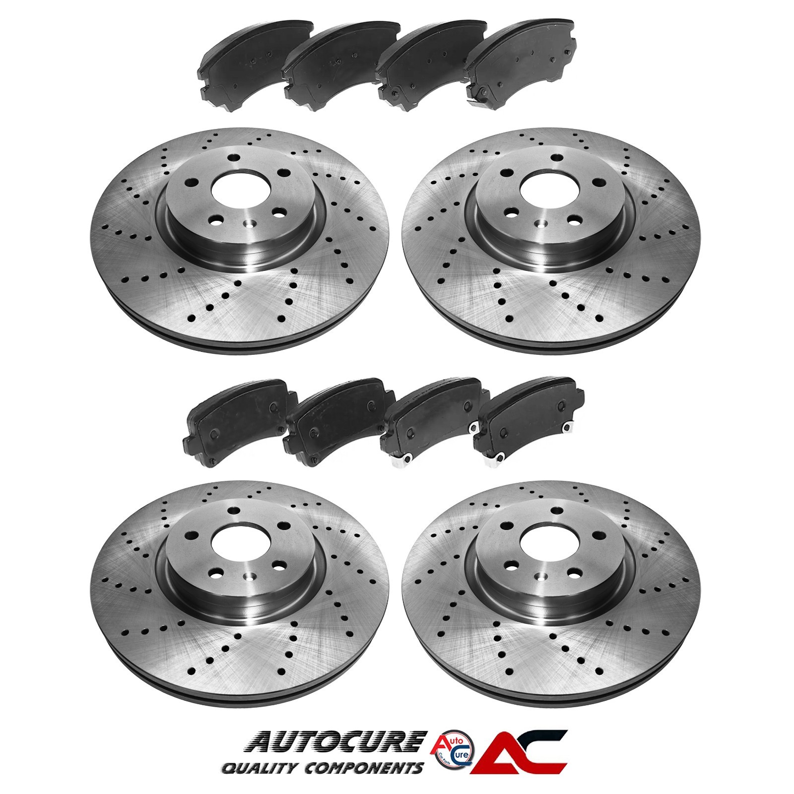 FOR VAUXHALL INSIGNIA 2.0 CDTI 2014 DRILLED VENTED FRONT REAR BRAKE DISC & PADS