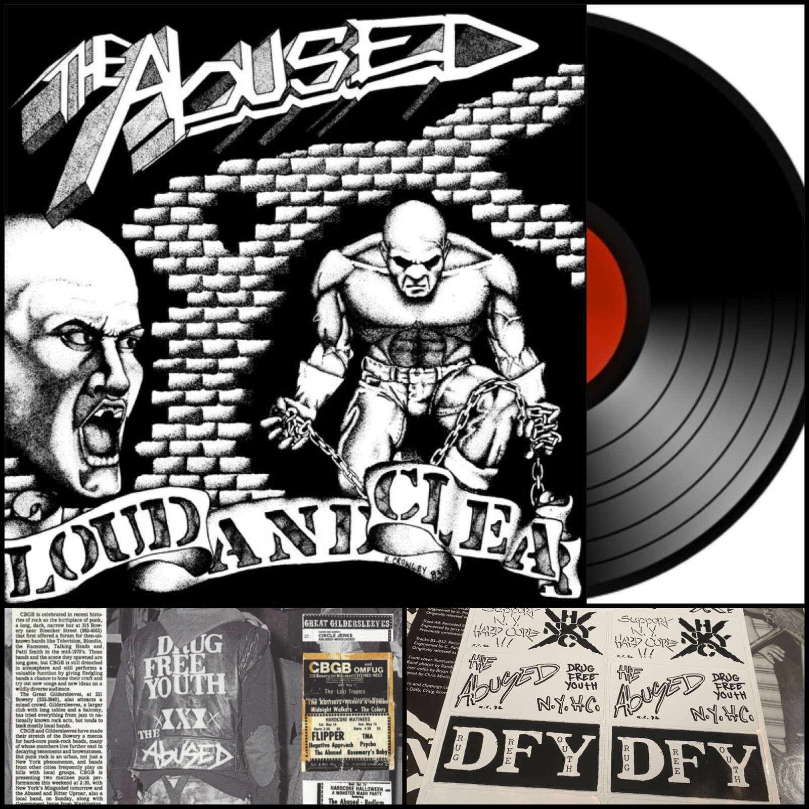 THE ABUSED Loud And Clear LP Vinyl SEALED-The Psychos