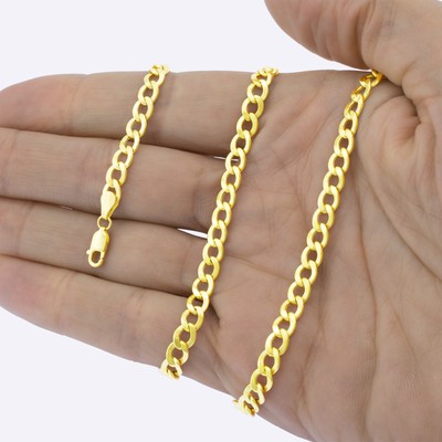 Pre-owned Nuragold 10k Yellow Gold 6.5mm Cuban Link Curb Chain Bracelet Mens Womens 7.5"