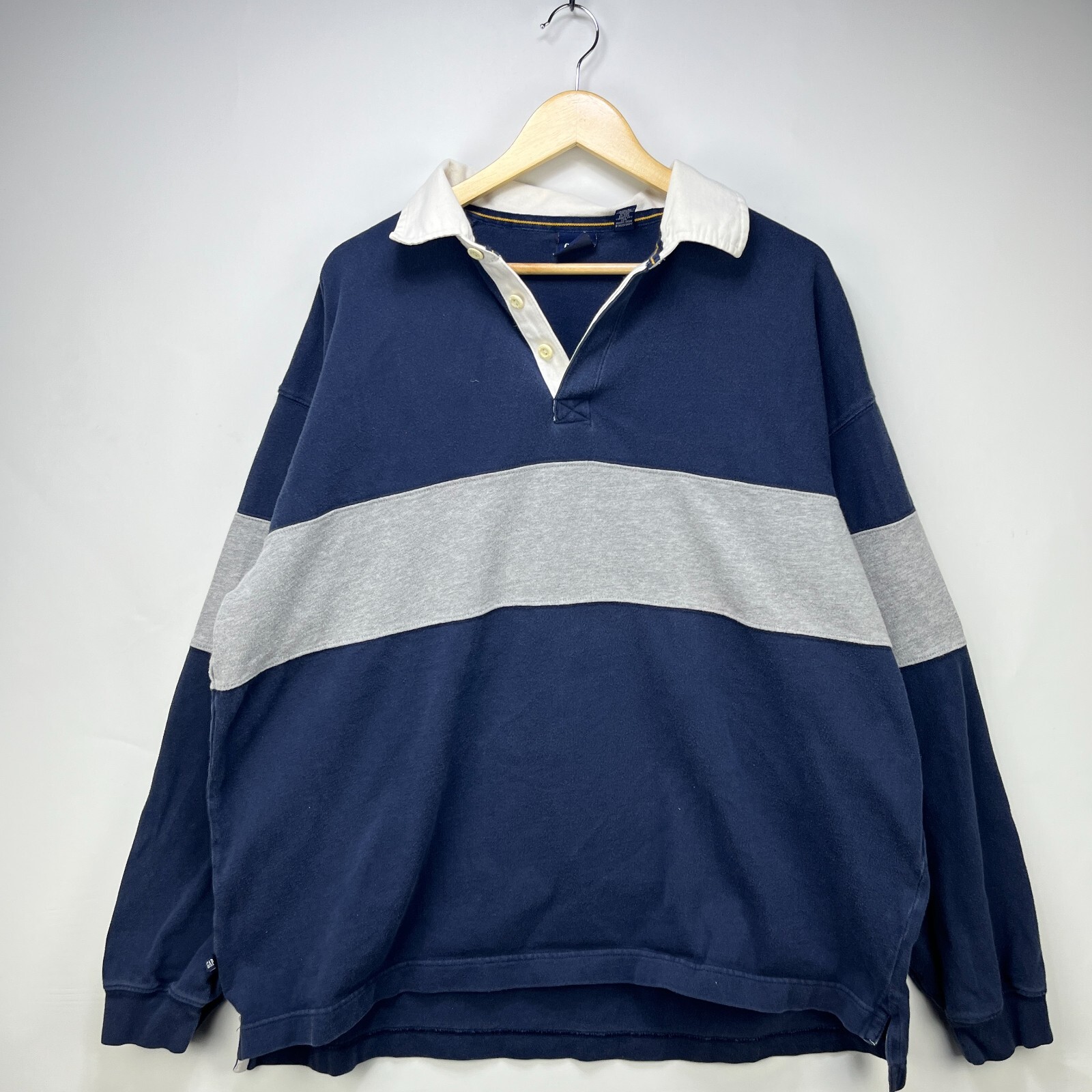 トップス \"00s old GAP\" rugby shirt S brwon Vintage Gap '90s Oversized Rugby Shirt