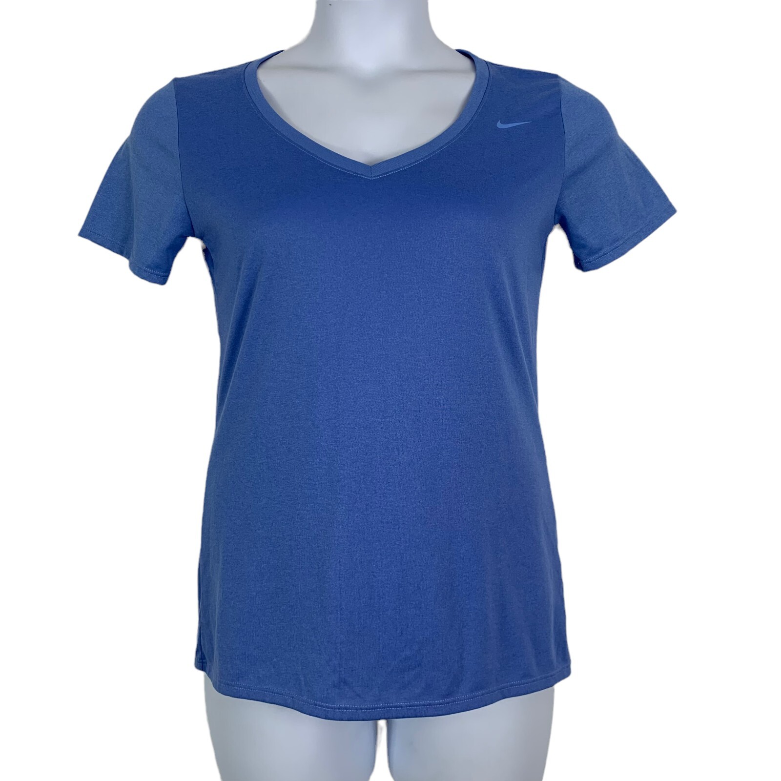 フェデラー　Nike Dri-FIT 水色 Vネック Tシャツ L Nike Dri Fit Medium Shirt Short Sleeved V Neck Light Blue