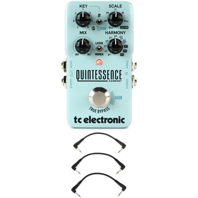TC Electronic Quintessence Harmony Pedal with 3 Patch Cables