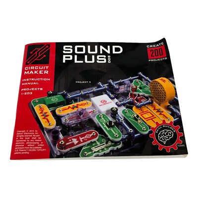 Replacement Instruction Book Manual Circuit Maker Sound Plus 200 Elenco Edu-Toys