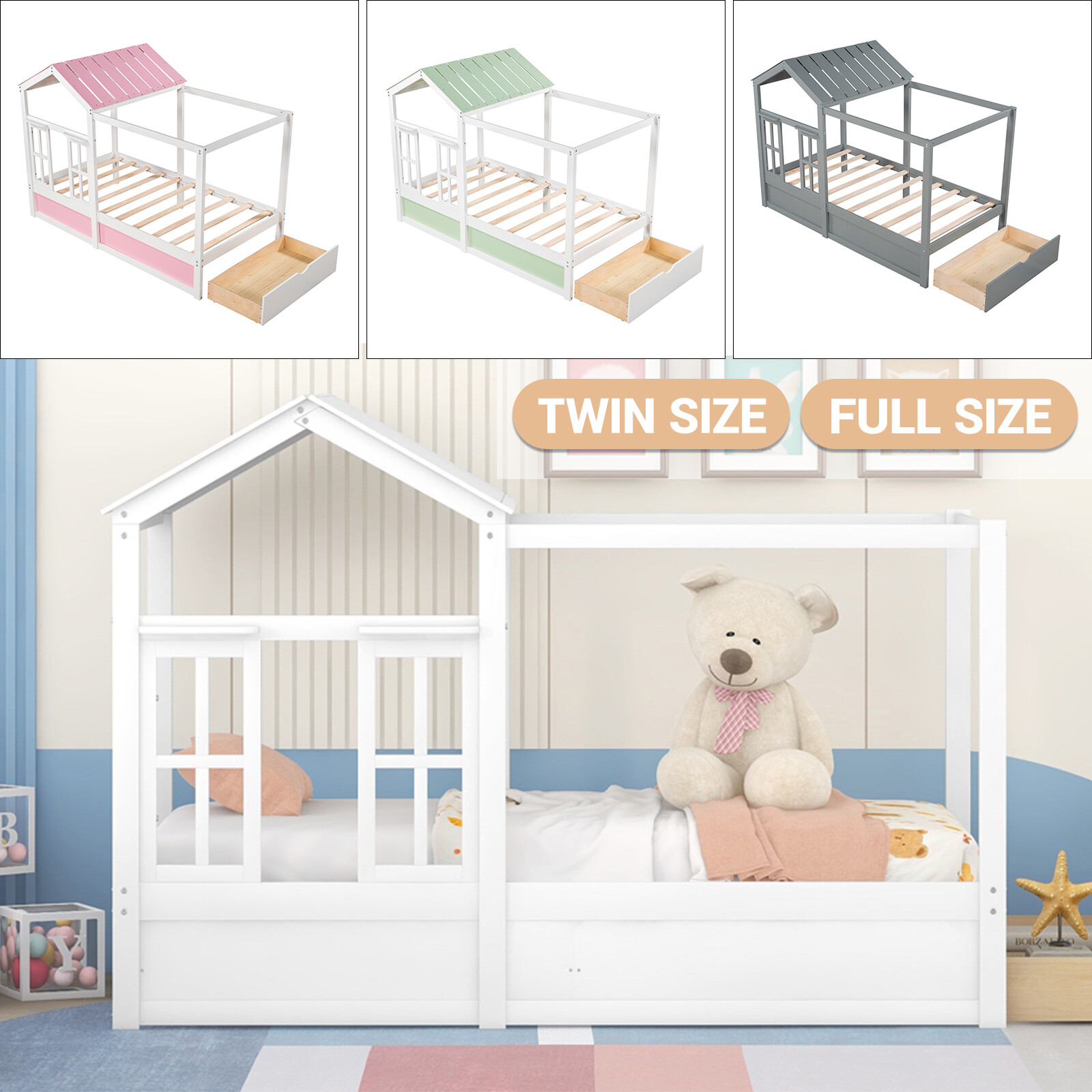 House Bed For Kids' Bedroom