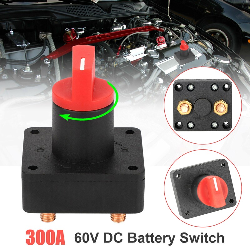 Kill Battery Switch 12 V/24 V 300 A Universal Car Boat Battery Cut Off Power Kill Isolator Disconnect Switch Con Llaves Extraíbles, Baceyong Battery Cut Off Isolator Switch, C2 12v 24v Battery Control