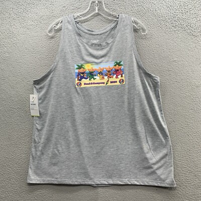 Old Navy Grateful Dead & Company Bears Women s XL Sleeveless Tank Top Shirt Gray
