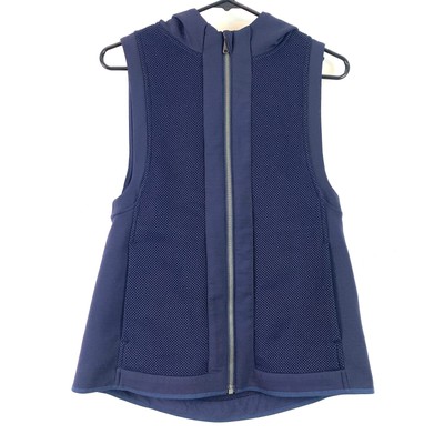 Lululemon The Spaces In-Between Full Zip Hooded Athletic Vest Midnight Navy 6
