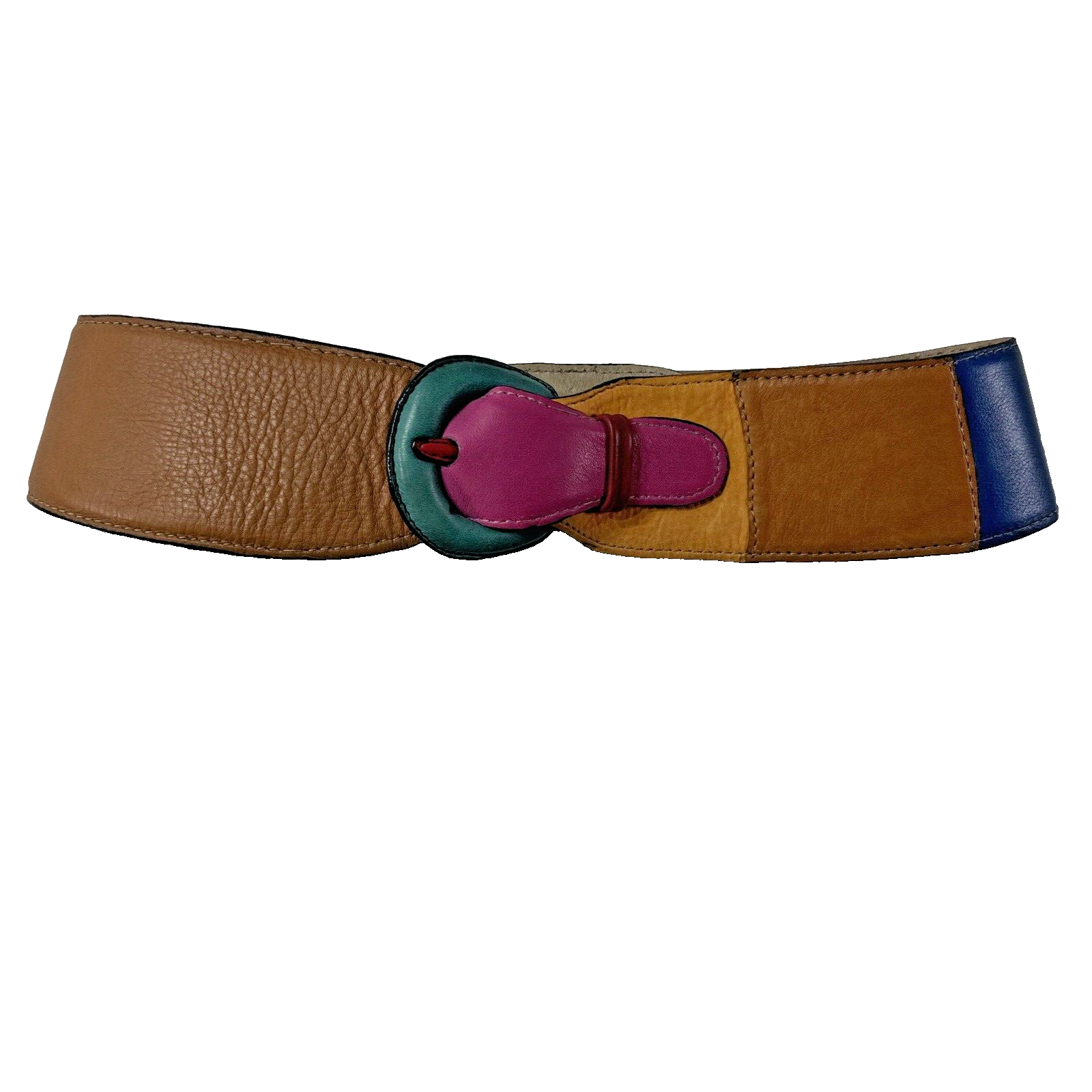 VTG 80s Cinch BELT MULTI COLOR Leather S 25-28