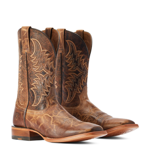 Ariat® Men's Point Ryder Tan & Burnt Brown Square Toe Boots 10042471
