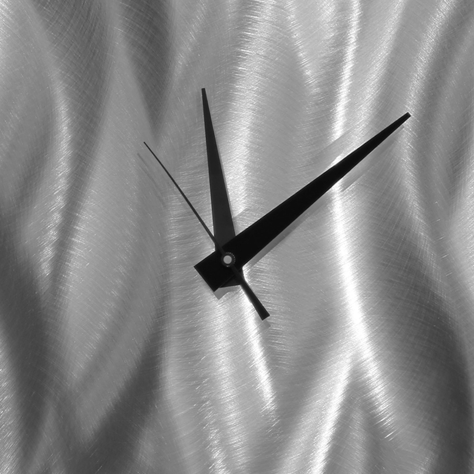 ULTRA MODERN WALL CLOCK Silver Abstract Metal Wall Art Clock Decor by