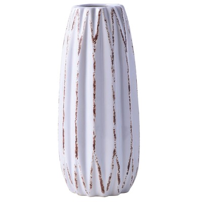 White Ceramics Vases for Home Decor Flower Vase Modern Farmhouse Table Décor ...
