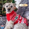 KYEESE Christmas Dog Sweaters Snowflake Reindeer Holiday Dog Sweater for Small Dogs with Leash Hole Ugly Dogs Sweater Warm Pet Christmas Outfit, L