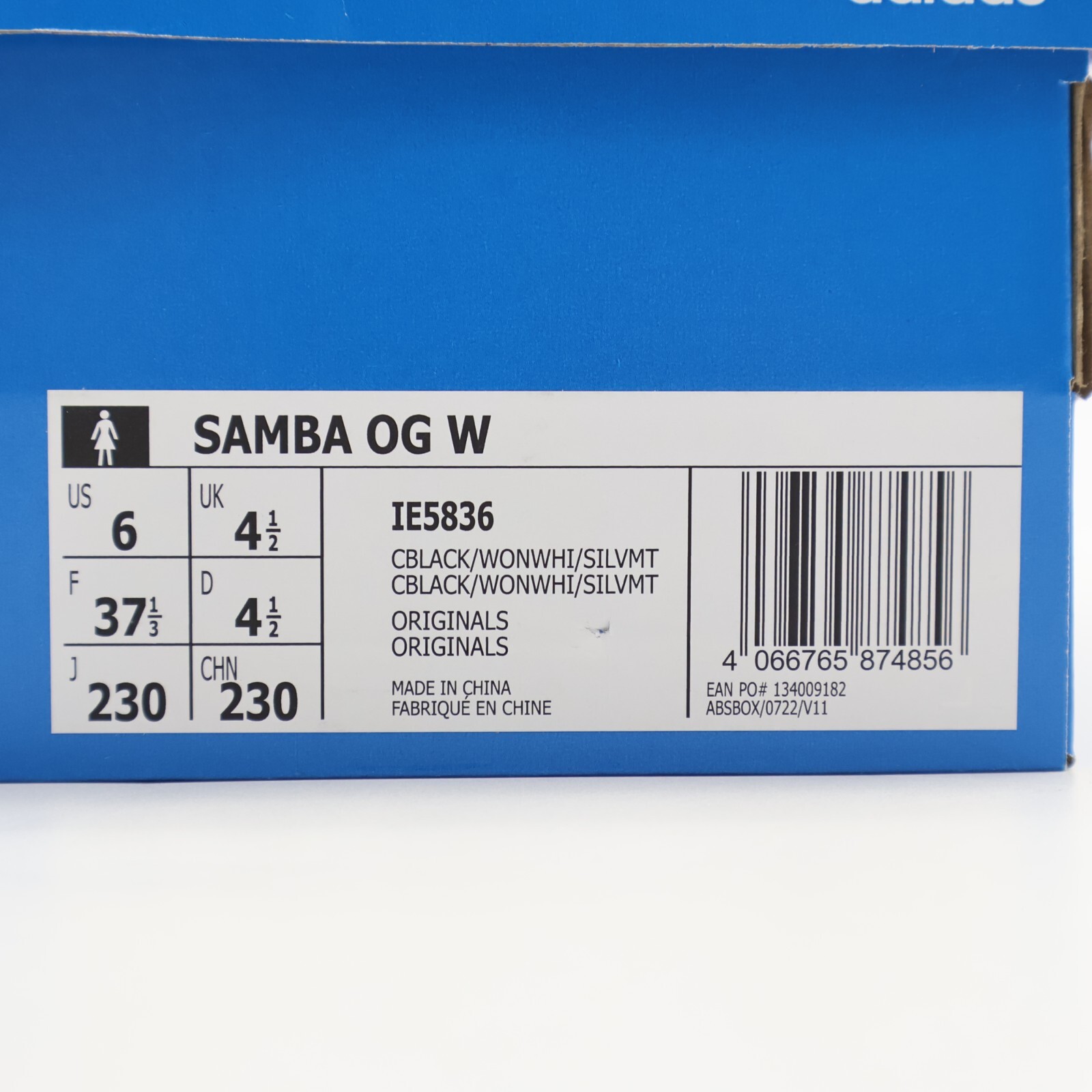 Pre-owned Adidas Originals Ie5836  Samba Og Core Black Wonder White Silver (women's)