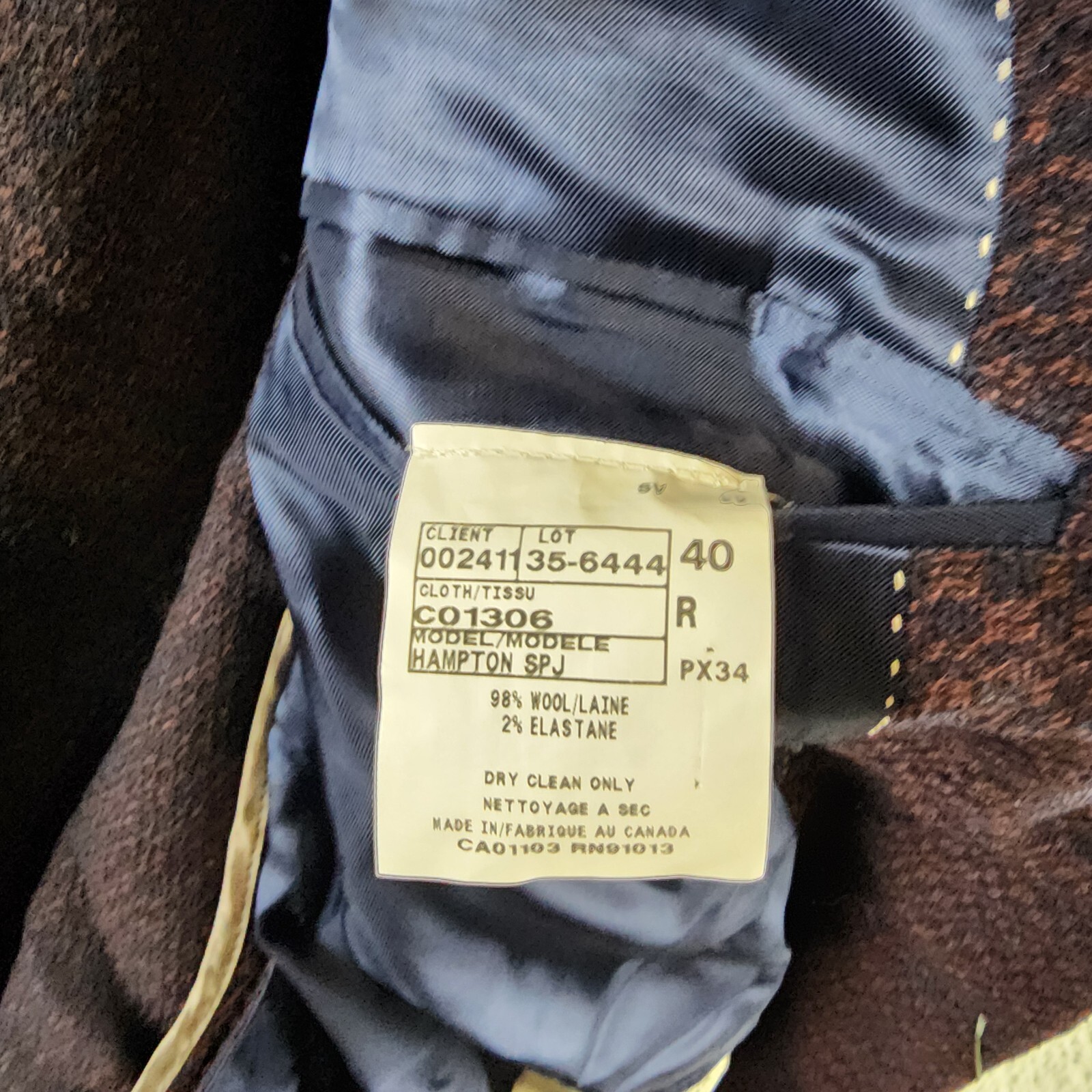 Jack Victor Textured Jersey Unstructured Sport Coat Mens 40R Burgundy Wool Blend - Picture 12 of 15