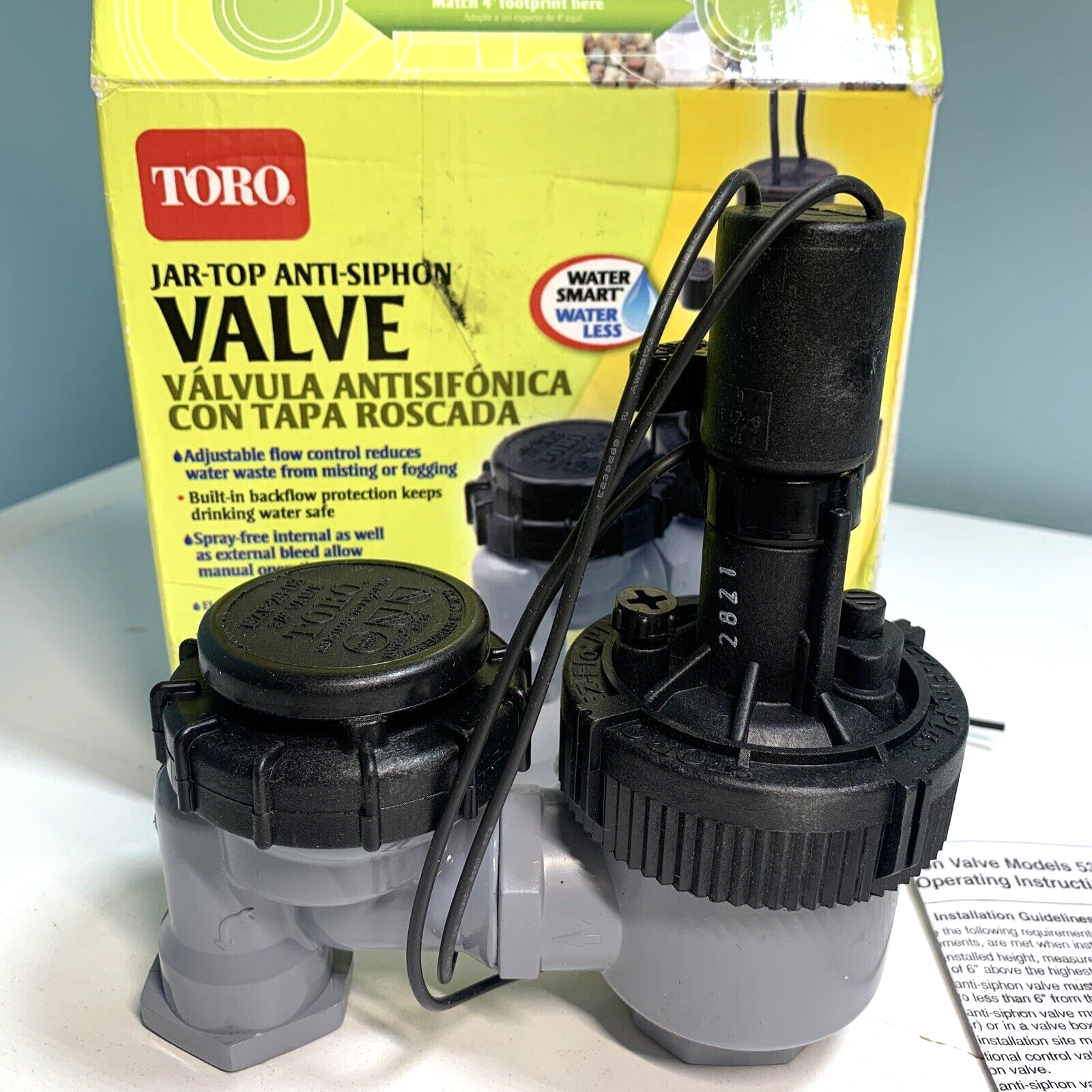 Toro 3/4" inch Jar Top Anti-Siphon Valve Control Lawn Yard S