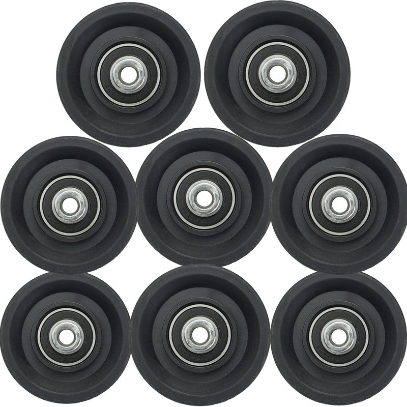 8Pcs Universal 90MM 3.5'' Nylon Bearing Fitness Pulley Wheel Cable Gym Equipment