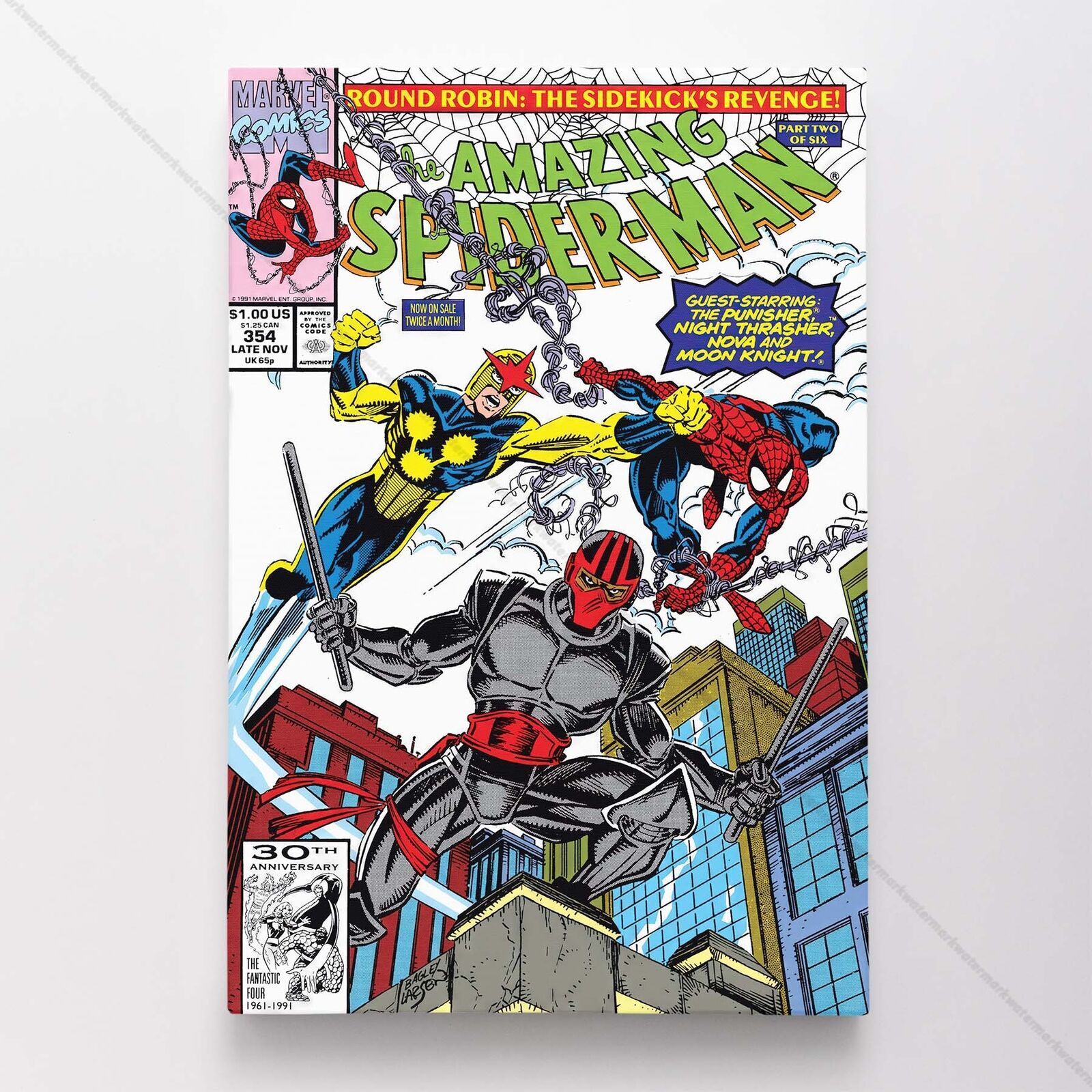 The Amazing Spider-Man #354 Poster Canvas Spiderman Marvel Comic Book Print