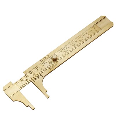 Brass Pocket Vernier Caliper Ruler Sliding Gauge Mini Vernier Caliper Double ...