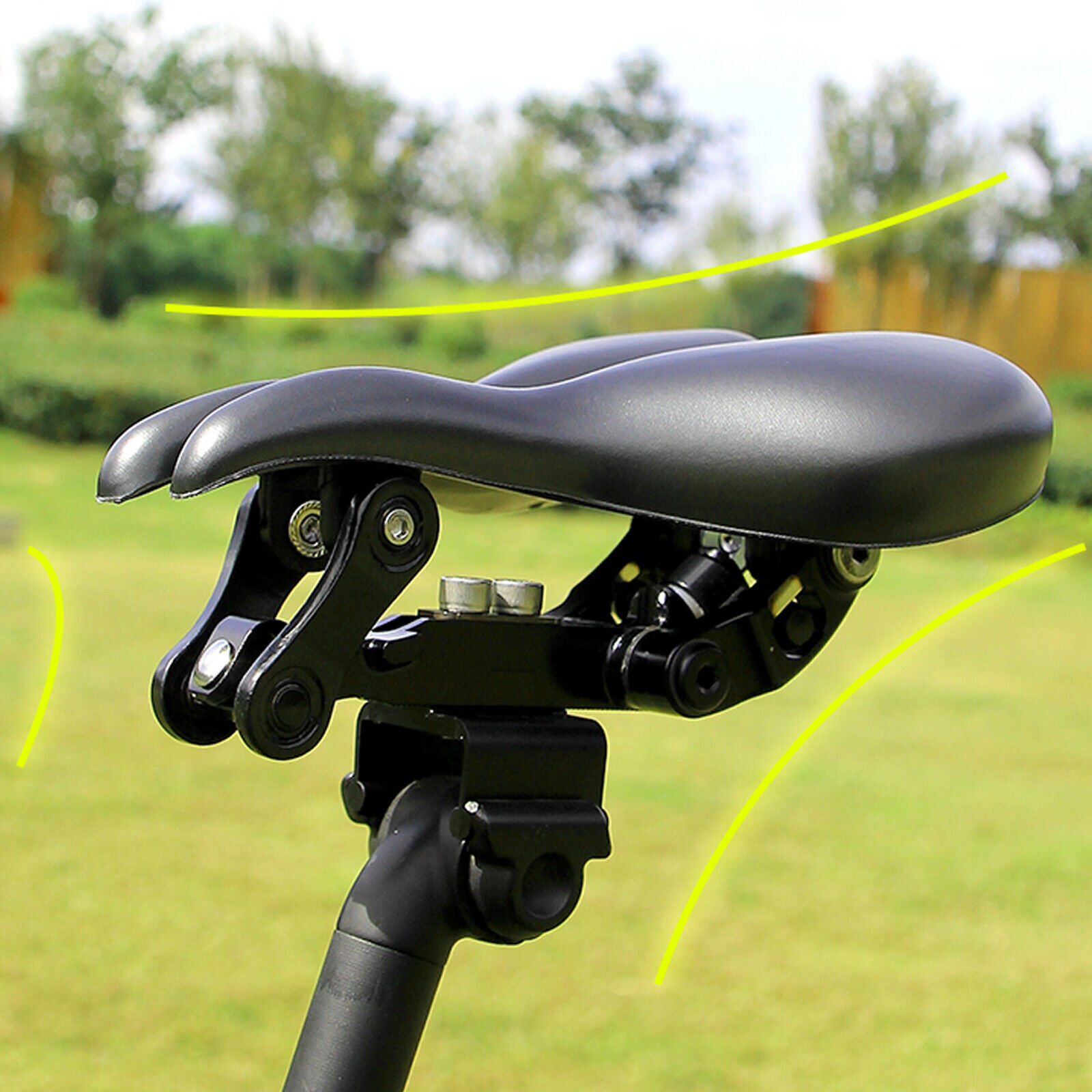 Sella Bici Ergonomica Comoda Nera, Universale Per Mountain Bike E Strada