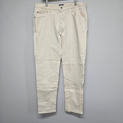Proper Cloth Jeans Mens 36x31 Natural Japanese Organic Stretch Denim Cream