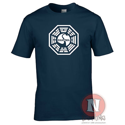 T-Shirt Dharma Initiative Logo Du Cygne Série Télévisée Lost Rétro Cool