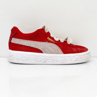 Кроссовки Puma Boys Suede Classic 353636-03 Красная Повседневная Обувь Размер 6C