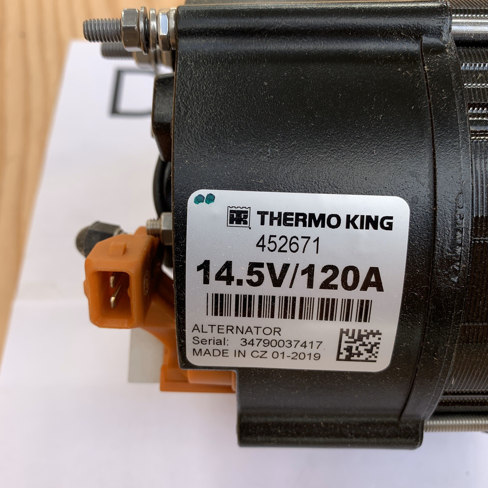 Genuine New 45-2671 120A 14.5V Long Life Alternator Thermo King Tripac APU Evo Genuine New 45-2671 120A 14.5V Long Life Alternator Thermo King Tripac APU Evo
