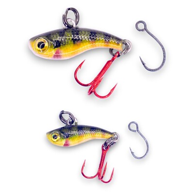 Kenders TUNGSTEN T-Rip Mini Vibe Bait Jig Hard Plastic Ice Fishing Lure