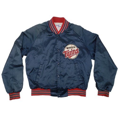 Vintage 80s Chalk Line Minnesota Twins Satin Bomber Jacket