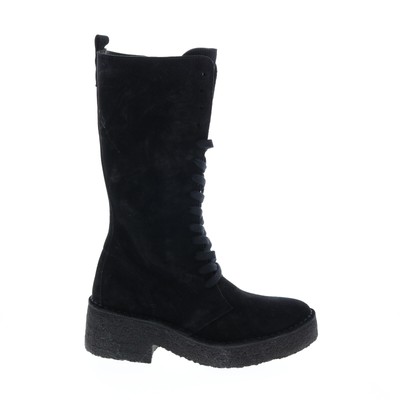 

Clarks Arisa HI 26155417 Женские черные замшевые сапоги до колена на шнуровке 6, Черный, Clarks Arisa HI