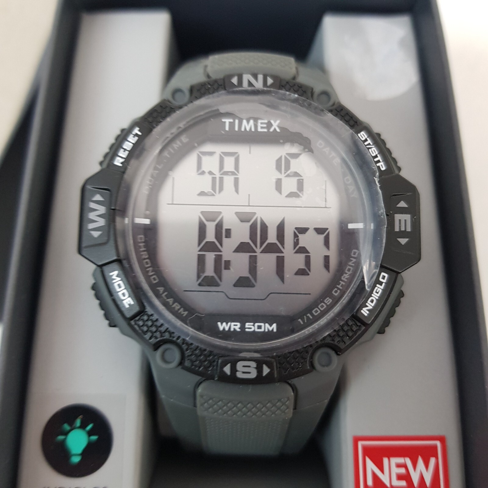 Pre-owned Timex Tw5m41100, Men's Digital Watch, Indiglo, Alarm, Stopwatch
