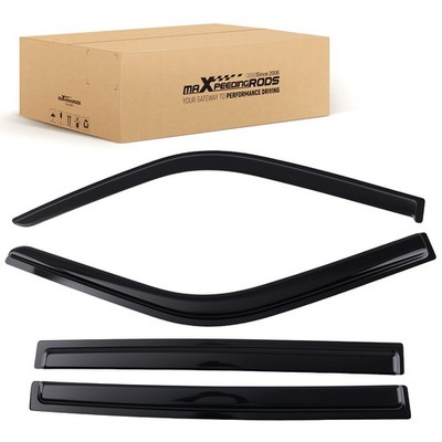 Black Rain Guards Window Visor for Ford F250 F350 F450 F550 1999-16 4Pcs
