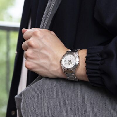 Pre-owned Orient Mako Sports Rn-ac0q03s White Dial Mechanical Automatic Diver Watch Men