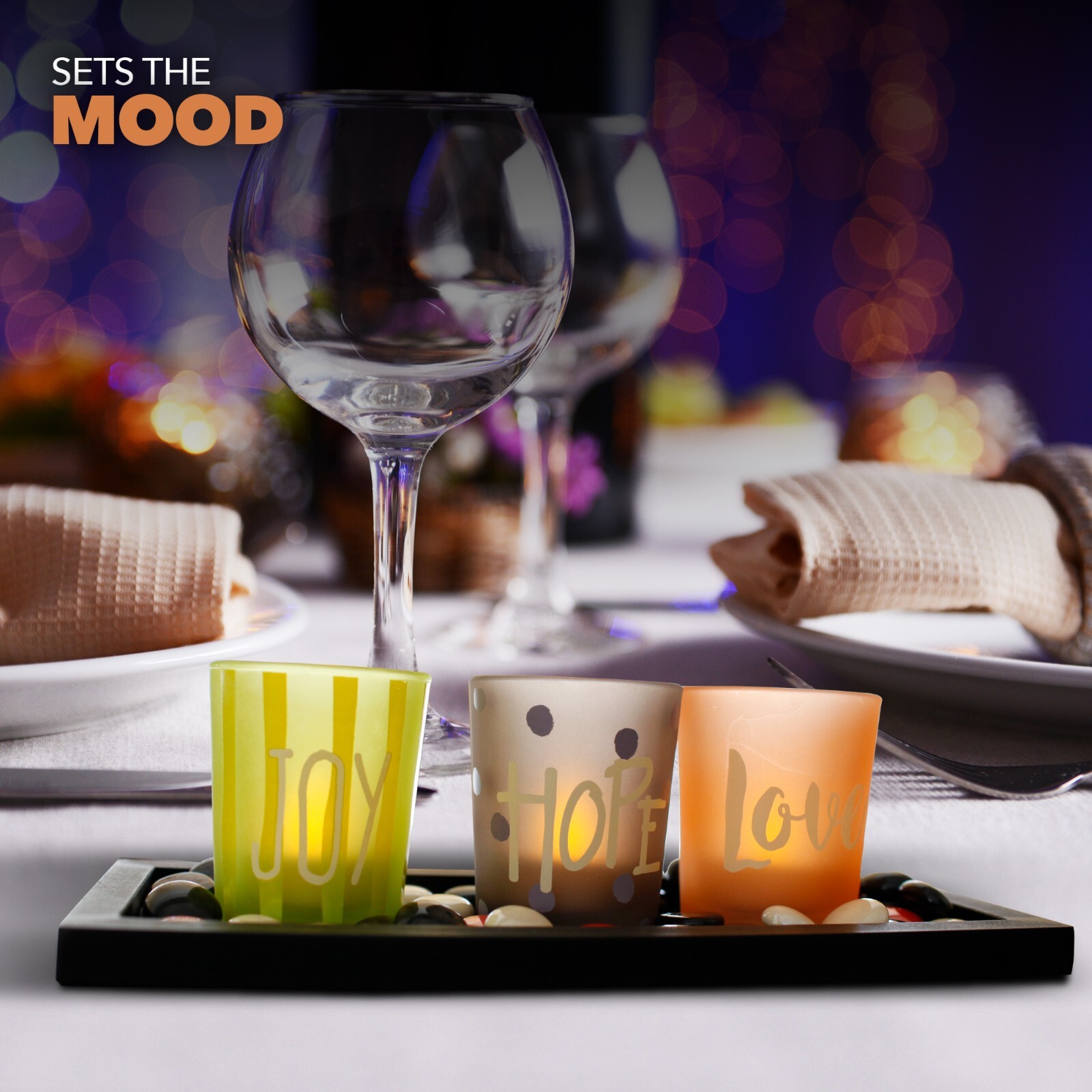 Tealight Decorative Candle Holders by Exultimate Hope Love Joy Design Candle