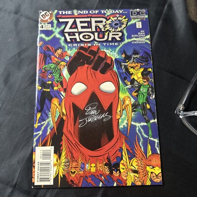Zero Hour  Crisis in Time #4  DC Comics 1994 DCU Signed By DAN JURGENS