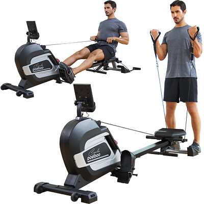 Home Magnetic Rowing Machine Folding Rower with Combination Strength Exercise