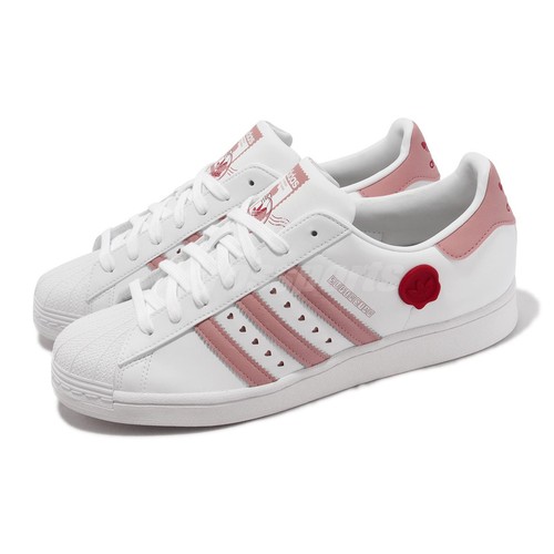 

Adidas Originals V-Day Superstar Valentines Белый Розовый Мужской Унисекс Повседневный IE6976, Superstar