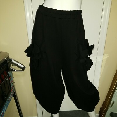 Soodee Harem Black Pants Size M